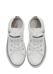 U.S. Polo Assn. حذاء رياضي PENELOPE JR 5FX للأولاد باللون الأبيض