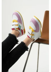 Beınsteps أحذية أطفال بناتي مريحة لتقويم العظام وقابلة للتنفس أرجواني أخضر مائي أحذية رياضية خفيفة للفتيات