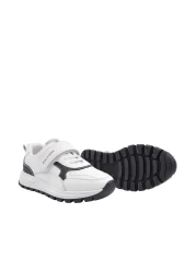 kids A more Franky Boy's Single Velcro Shoes White