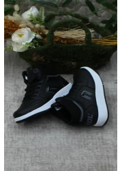 fort Black High Top Cool Adel Children's Shoes - Non-Slip Sole and Comfortable