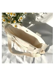 Sowa Collection حقيبة قماش بحزام متقاطع قابل للتعديل - حقيبة يد وكتف نسائية L: 30 E: 35 عرض: 10 سم