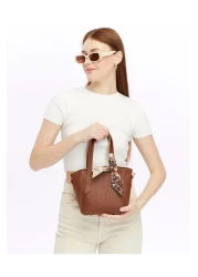 torime حقيبة يد وكتف نسائية من الجلد الناعم مع وشاح