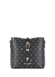 Pierre Cardin Black Monogram Women's Shoulder Bag 05Pc24K24104