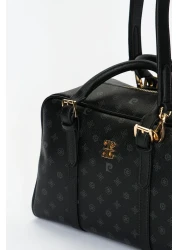 Pierre Cardin Black Monogram Women's Shoulder Bag 05PO22Y1557