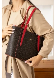 Just Polo حقيبة يد وكتف نسائية من الدرجة الأولى باللون البني للموسم الجديد الحجم: الارتفاع: 25 العرض: 35 سم