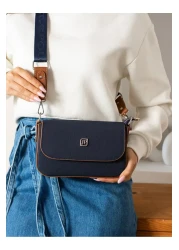 Just Polo Baguette Model Women's Shoulder Crossbody Bag 6005 - Textured Fabric Cover