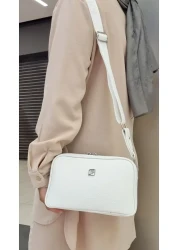 Just Polo JP Original Just Polo Women's White 5 Compartment Shoulder and Crossbody Bag