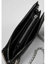  Shoes Black Studded Cross Strap Women's Wallet Bag Twoaw25Oc00005