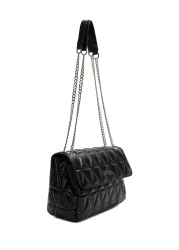 Derimod Women's Long Chain Strap Quilted Shoulder Bag