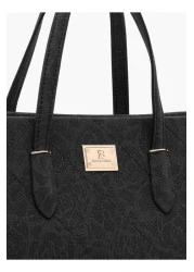 Flora Bella by Shoexpress Flora Bella Textured Tote Bag with Detachable Strap and Zip Closure