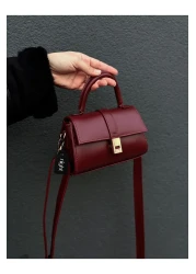 Night حقيبة يد وكتف نسائية باللون العنابي من باولا موديل