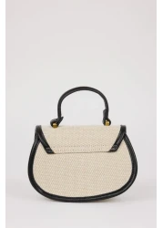 Defacto Women's Canvas Look Faux Leather Shoulder Bag E3714Axns