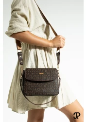 Just Polo Original Women's 4 Compartment Luxury Soft Leather Stylish Trend Shoulder Bag with Adjustable Cross Column Strap