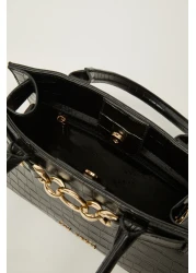 Ted Baker Croco Handbag with Buckle Detail