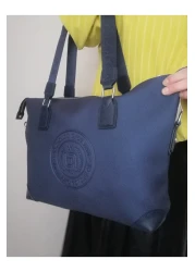 Just Polo Women's Navy Blue Hand and Shoulder Bag Large Size-6011