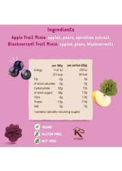 Bear Paws Fruit Snack, Apple and Blackcurrant, 20g