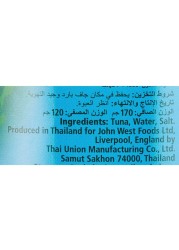 John West Solid White Meat Tuna in Water, 170g Pack of 3