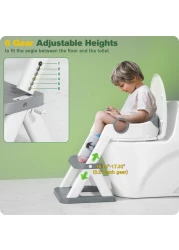 Rabb 1st Potty Training Seat Upgrade Toddler Toilet Seat for Kids Boys Girls 2 in 1 Potty Training Toilet Splash Guard AntiSlip Pad Step Stool