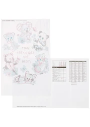 Dimensions Stamped Cross Stitch Tiny Treasures DIY Baby Quilt Kit 34 x 43