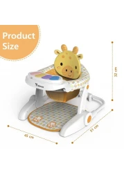 كرسي طعام محمول للأطفال وكرسي استرخاء للأنشطة للأطفال - زرافة