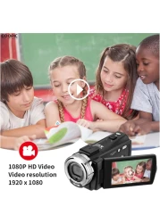COOPIC V1000 3&rsquo;&rsquo; TFT, Anti-Shake, 270&deg; Screen Rotation, Full HD 1080P Digital Video Camera 30MP Photo, 16X Zoom, Night Vision, Compatible with Windows XP/7/8/10 for Photography and Videography