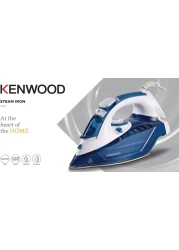 Kenwood Steam Iron 2600W With Ceramic Soleplate, Auto Shut-Off, Anti-Drip, Anti-Calc, Self Clean, Continuous Steam, Steam Burst, Spray Function Stp75.000Wb, White/Blue