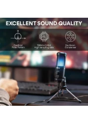 MAONO AU-PM461TR USB Gaming Microphone with Mic Gain - Black