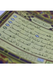 مصحف القيامة مناسب لكبار السن، واضح جداً، الخط كبير، 122 صفحة، الحجم الكبير 50*35 سم (أزرق)