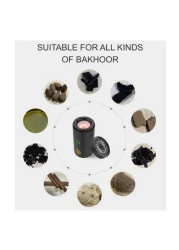 Electric Incense Oud Bakhoor Burner &ndash; Portable USB Rechargeable Smart Aroma Diffuser, Electronic Bakhoor Vaporizer for Home, Car, Office, &amp; Travel