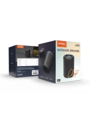 Porodo Soundtec Waterproof IPX5 Portable Bluetooth Speaker, 1800mAh Battery, 8H Playtime, 5W Powerful Sound, Deep Bass, 40mm Speaker, Flexible Audio Input - Black
