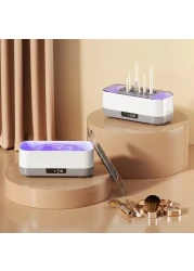 منظف ​​مجوهرات محمول بالأشعة فوق البنفسجية منظف ساعات رقمية بالموجات فوق الصوتية 40 كيلو هرتز جهاز تنظيف مجوهرات كهربائي USB للخواتم والنظارات والساعات والإكسسوارات