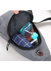 حقيبة حبال صغيرة على الجسم والصدر والكتف مقاومة للماء وحقيبة سفر بحزام واحد للرجال والنساء مع فتحة لسماعة الأذن