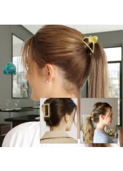 Aiwanto 3pcs Gold Metal Different Design Fashion Hair Clamp Barretes Hair Accessories for Ladies