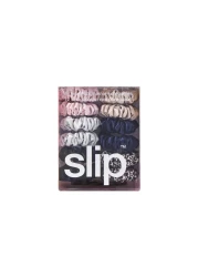SLIP 100 Pure 22 Momme Mulberry Silk Minnie Scrunchies Classic Set of 12 in Pink Caramel Silver Navy Leopard Black