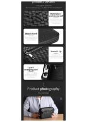 Yeasha,Fingerprint Lock Handbags Men Genuine Leather Purse Clutch Handbag Cash Bag For Man