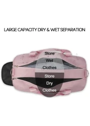 MahMir Gym Bag with Shoes and Waterproof Pocket (Green)