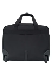 Cabinpro Premium Pilot Case Trolley Water Resistant Multi Compartment Fashion Trolley Laptop Bag for Men Women on Travel Business CP010 Black