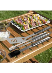BBQ Grill Accessories 16PC Kitchen Utensils Set Barbecue Tool Kit for Anniversary Birt