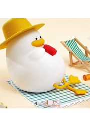 Happiness Duck, USB Rechargeable Silicone LED Lamp &ndash; White