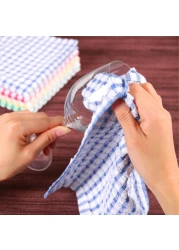 Oeleky Dish Cloths for Kitchen Washing Dishes Super Absorbent Dish Rags Cotton Kitchen Dish Towels Pack of 8 12x12 Inches