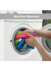 Fabienne 12-PC Microfiber Cleaning Towel Set 30x30cm Wash clothes Durable &amp; Washable 330 GSM Cleaning Cloths for Kitchen, Bathroom Cleaning All Purpose Microfiber Towel Multicolour