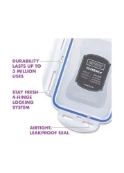 Lock &amp; LockClassic Plastic Rectangular Food Container Clear/Blue 360ml