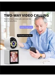 Radiotronics Home Security Cameras for Baby/Elder/Dog/Pet Camera, 4K Resolution,360° Panoramic/2.8" Screen/Indoor Security Camera, Night Vision