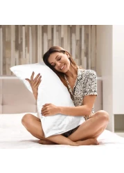 MahMir&reg; Silk Satin Pillowcase for Hair and Skin Queen - White Silk Pillowcase 2 Pack 76L x 51W CM (30x20 Inches) - Satin Pillow Cases Set of 2 with Envelope Closure (2pcs White)