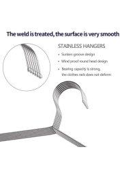 FSUTEG Coat Hangers 40 Pack Wire Hangers Stainless Steel Metal Hangers Heavy Duty Hangers Ultra Thin Clothes Hangers 165in