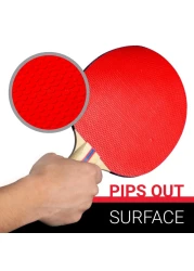 Franklin Sports Ping Pong Paddle Set with Balls 2 Player Table Tennis Paddle Kit with 2 Paddles 3 Balls Included Red Blue