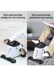 ULTIMAX Mini Exercise Bike Pedal Exerciser For Seniors Under Desk Bike Pedal Exerciser Portable Foot Cycle Arm &amp; Leg Peddler Machine with LCD Screen Displays