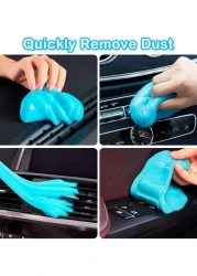 جل تنظيف السيارة – معجون تنظيف الغبار الشامل للسيارات، منظف الشقوق الداخلية لفتحات التهوية في السيارة، ولوحات المفاتيح، وأجهزة الكمبيوتر المحمولة، وأجهزة الكمبيوتر الشخصية، والكاميرات، والإلكترونيات