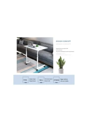 Over Bed Tables Laptop Cart 80cm 50cm Computer Workstations Mobile Table Movable Portable Adjustable Notebook Stand On Wheels For Small Space