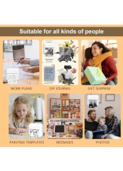 طابعة حرارية صغيرة محمولة - طابعة ملصقات بدون حبر وطابعة ذاتية اللصق لاسلكية تعمل بالبلوتوث للهواتف الذكية التي تعمل بنظامي التشغيل Android وiOS - صغيرة الحجم وقابلة للحمل وسهلة الاستخدام